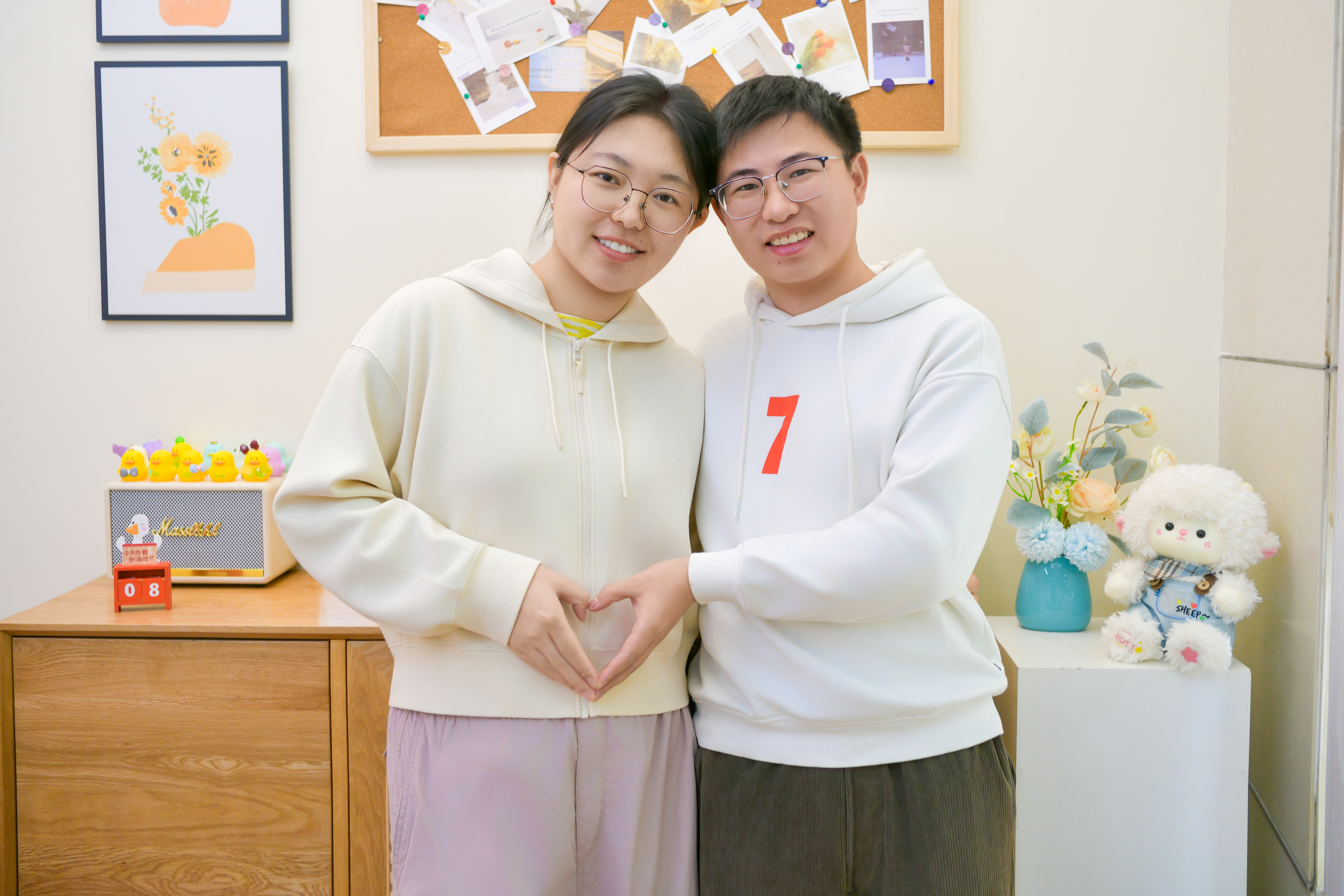 一家三口合影